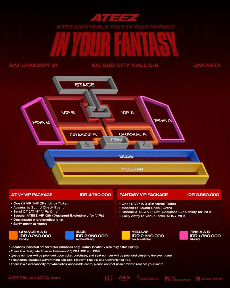 ATEEZ Konser Perdana Jakarta 31 Jan 2026: Tiket & Venue